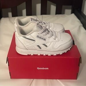 Reebok Kids White and Gray Sneakers